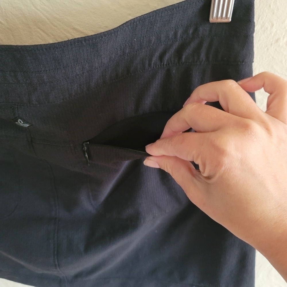 Prana, Celesta Ripstop Mini Skort Skirt, Back, Size 4 - Picture 8 of 10